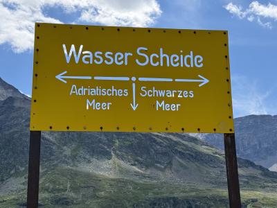 Schild Wsserscheide